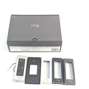 Ring Video Doorbell Pro Wired Camera With 4 Faceplates For Parts Untested